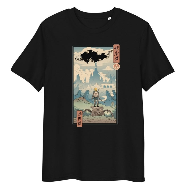 Camiseta Japonesa Ukiyo-e La Leyenda S / Negro