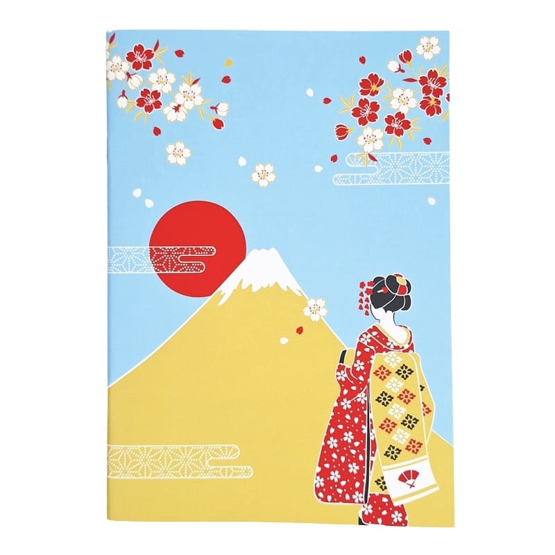 Cuaderno japonés Maiko y Monte Fuji