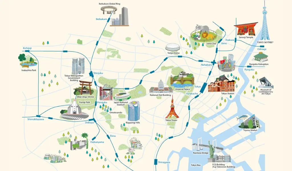 mapa tokyo