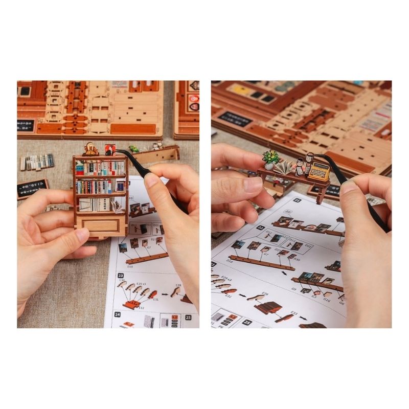 Casa Miniatura Japonesa De Madera Antique Bookery of Kyoto