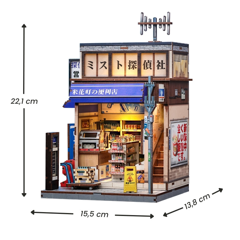 Casa Miniatura Japonesa De Madera Beika-Cho Konbini Store