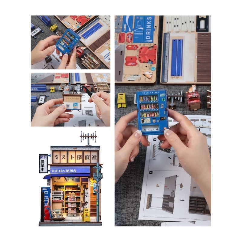Casa Miniatura Japonesa De Madera Beika-Cho Konbini Store