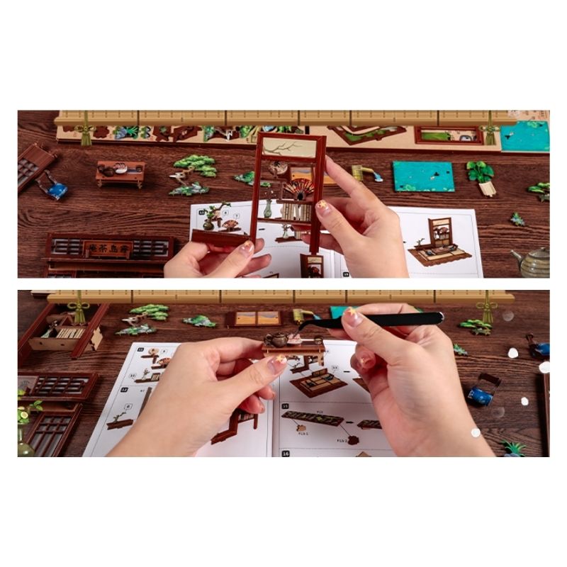 Casa Miniatura Japonesa De Madera Kirishima Cha-An