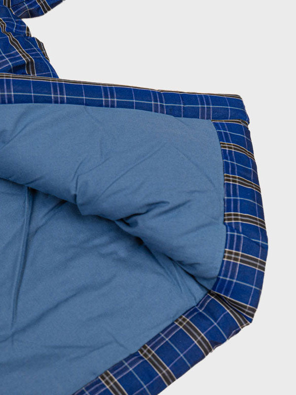 Chaqueta Hanten Hombre – Cuadros Kōshi Azul
