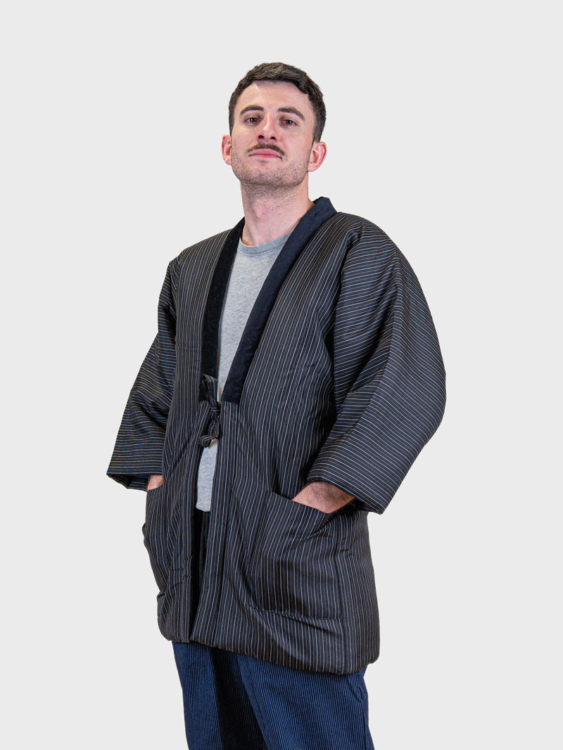 Chaqueta Hanten Hombre – Rayas Tatejima Negra