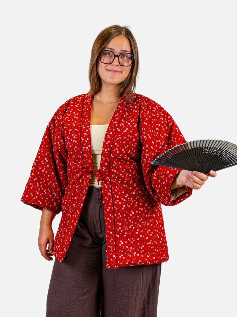 Chaqueta Hanten Mujer – Sakura Roja