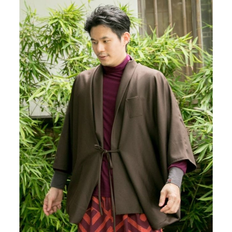 Chaqueta Kimono Marrón Hombre