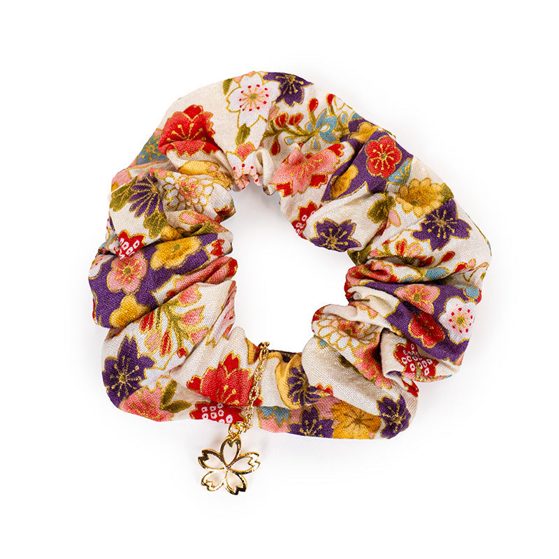 Coletero Scrunchie Japonés Blanco