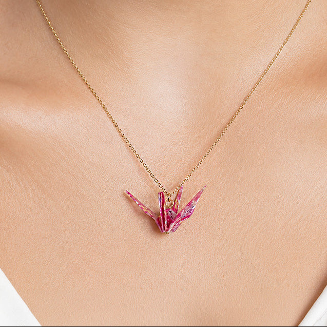 Collar Japonés - Colgante Grulla Origami