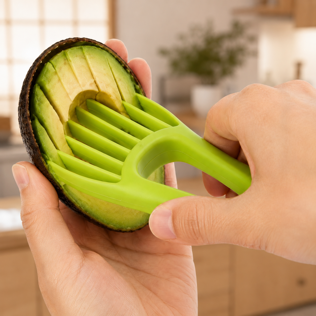 Cortador Japonés de Aguacate 3 en 1