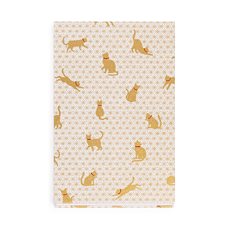 Cuaderno Japonés Goshuin Mino Washi Asanoha Cat