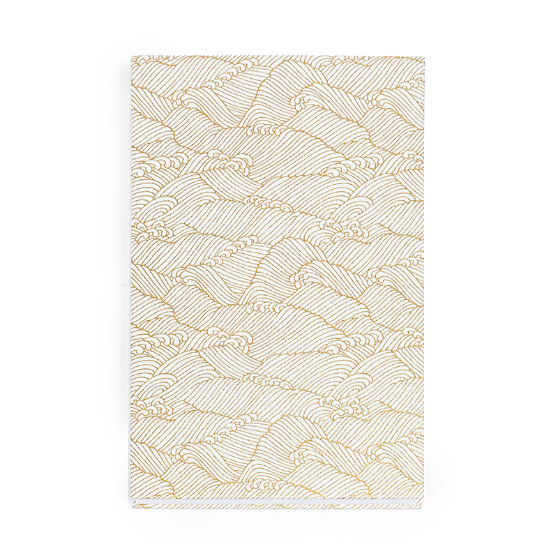Cuaderno Japonés Goshuin Mino Washi Ondas Blanco