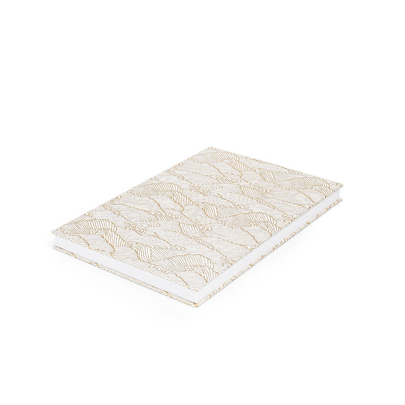 Cuaderno Japonés Goshuin Mino Washi Ondas Blanco