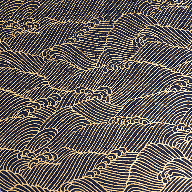 Cuaderno Japonés Goshuin Mino Washi Ondas Negras