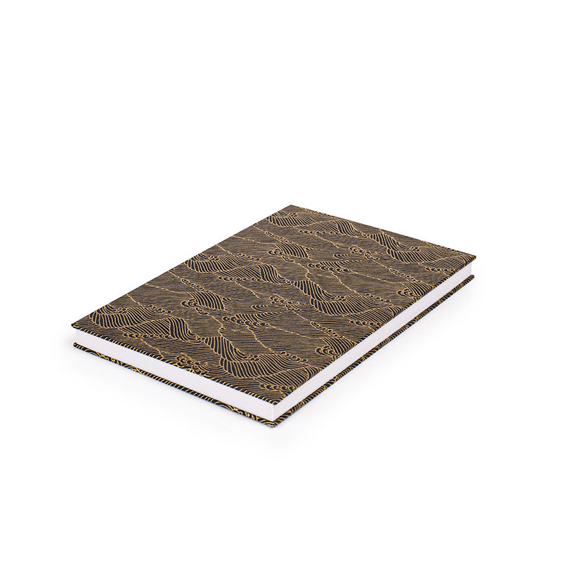 Cuaderno Japonés Goshuin Mino Washi Ondas Negras