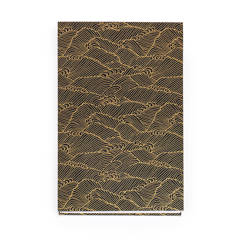 Cuaderno Japonés Goshuin Mino Washi Ondas Negras