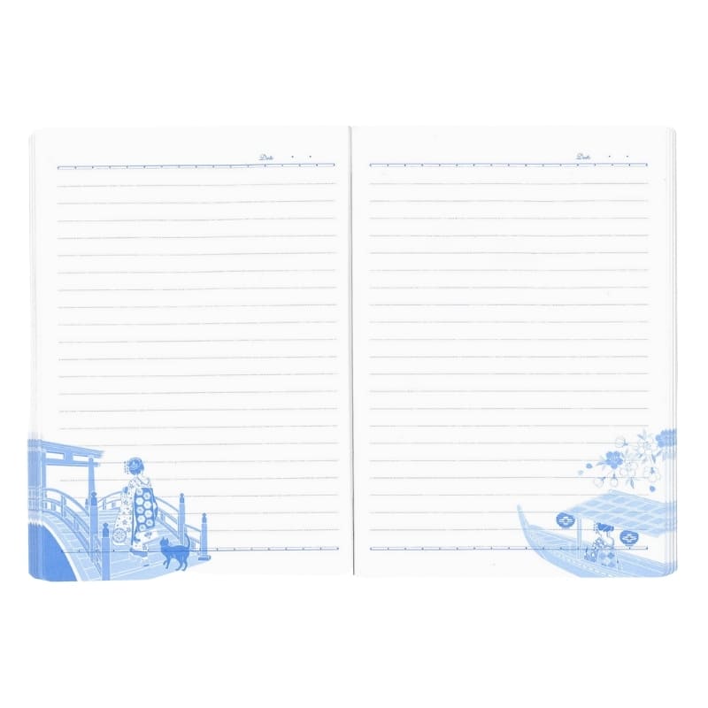Cuaderno Japonés Puente Maiko y Taiko