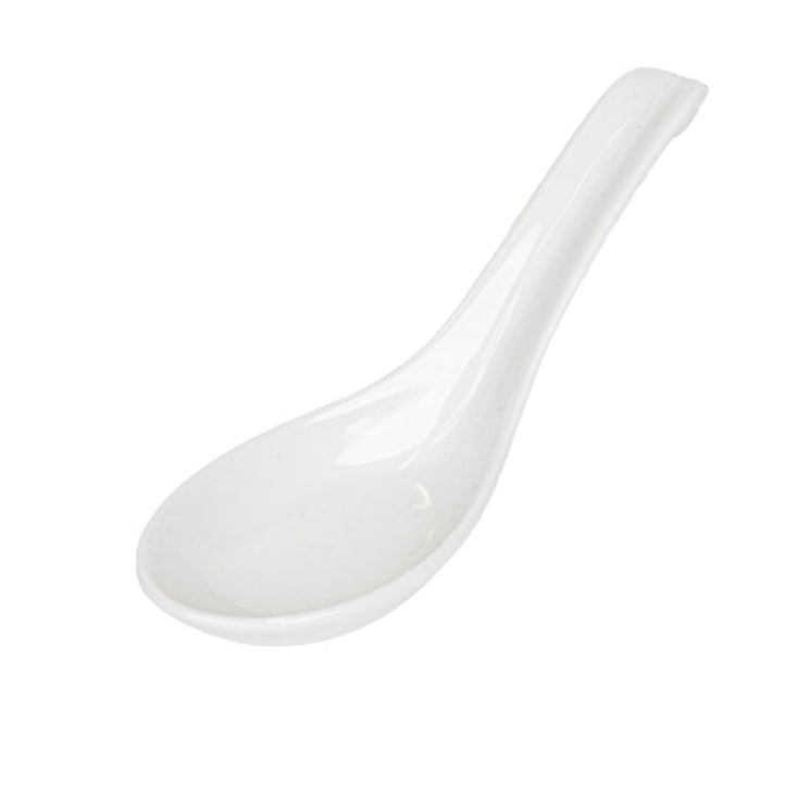Cuchara Japonesa para Ramen con Soporte - Blanca