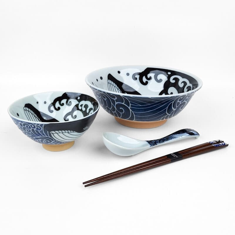 Cuenco de Arroz Japonés Ballena