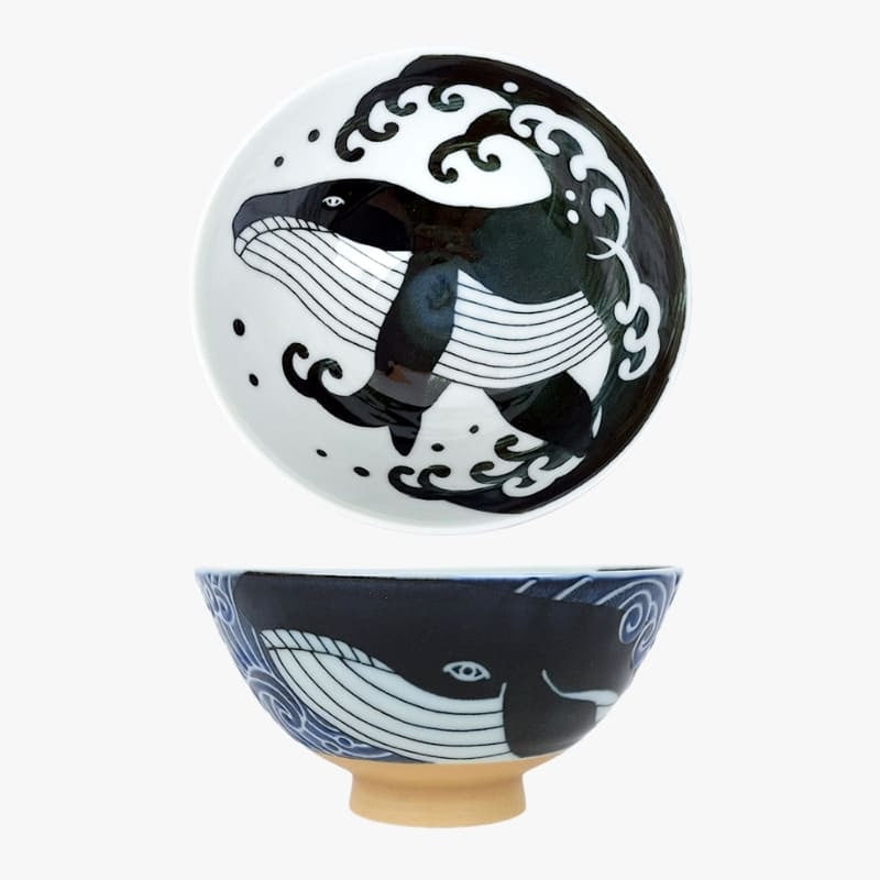 Cuenco de Arroz Japonés Ballena
