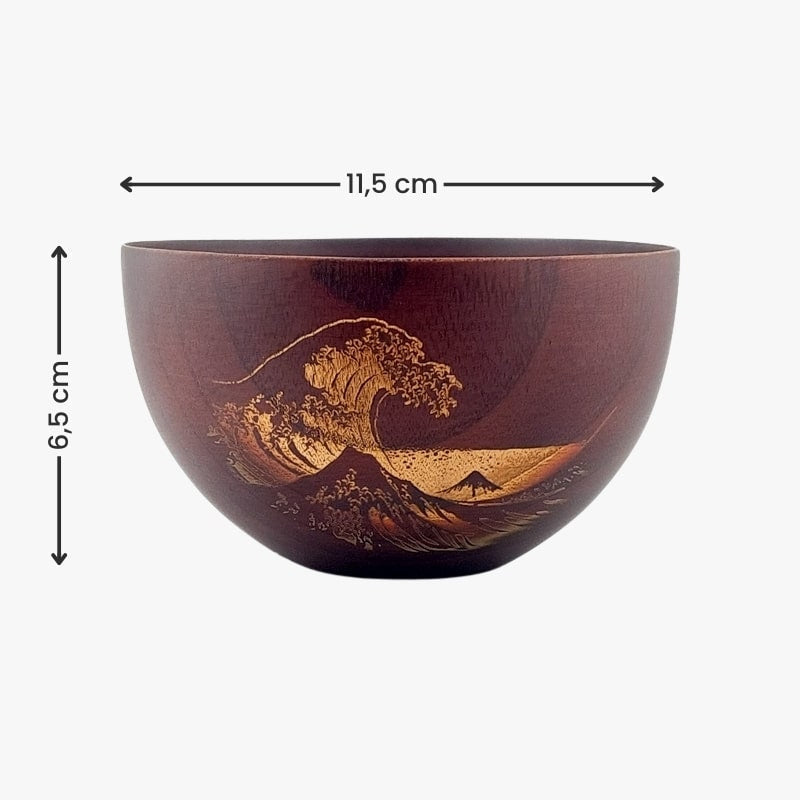 Cuenco de Madera Japonés Kanagawa