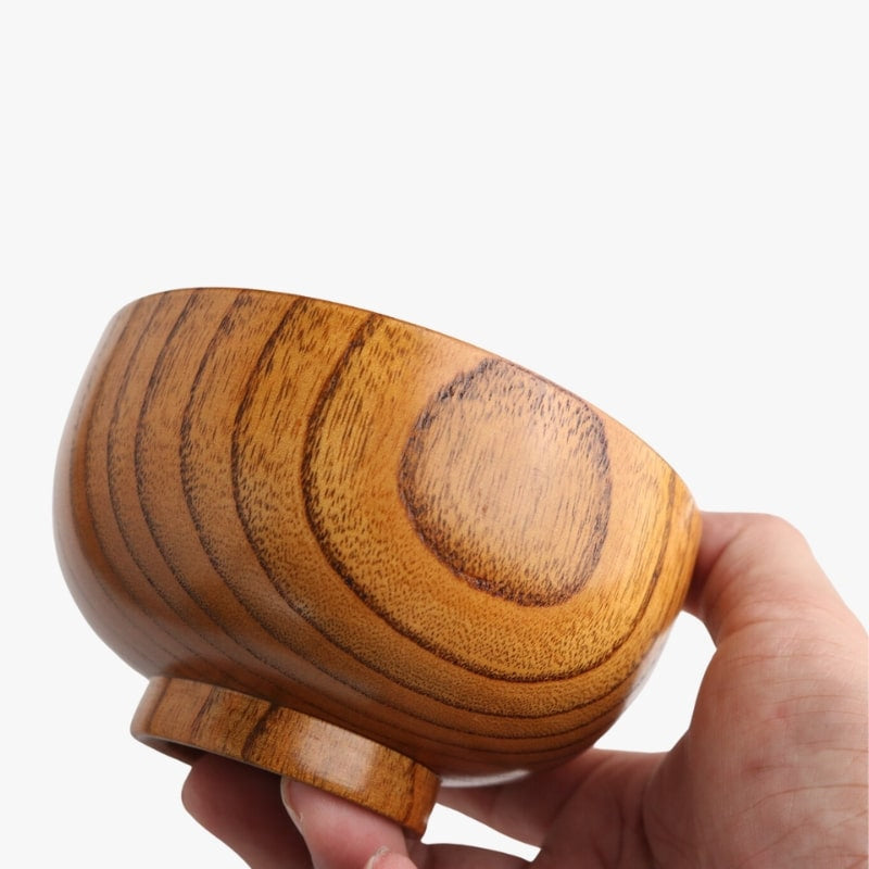 Cuenco de Madera Japonés para Sopa
