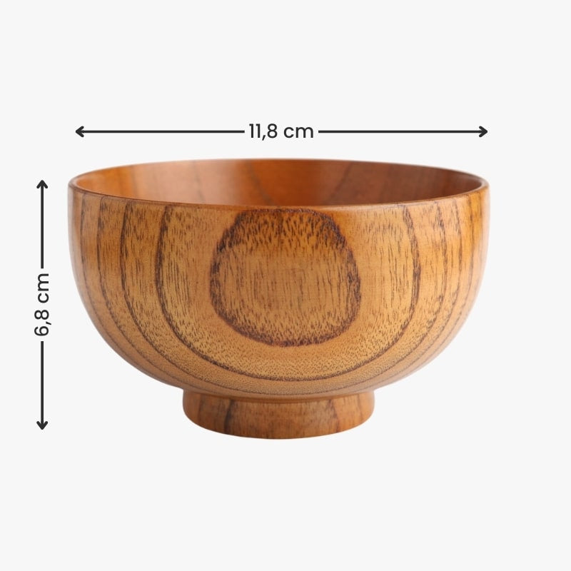 Cuenco de Madera Japonés para Sopa