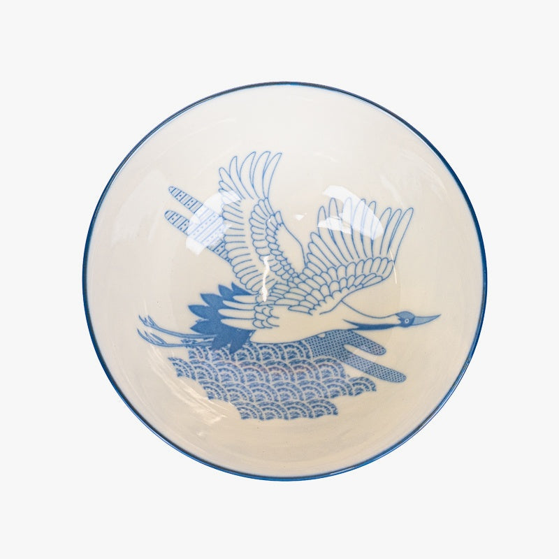 Cuenco Japonés Cerámica Tsuru