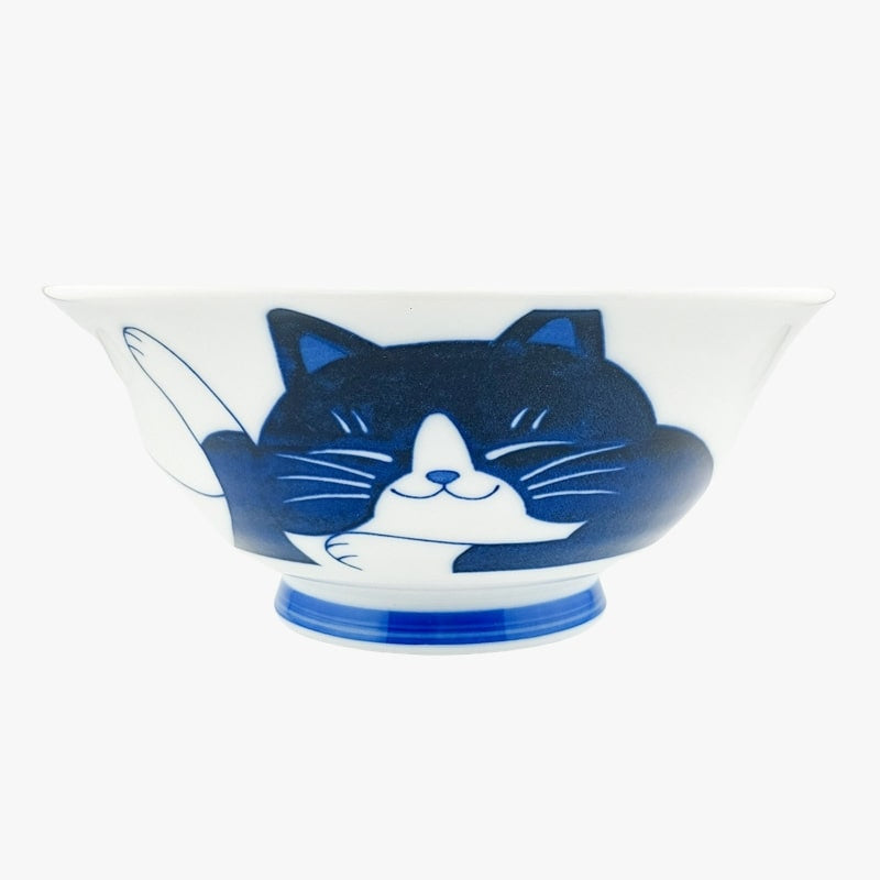 Cuenco Japonés Gato Azul