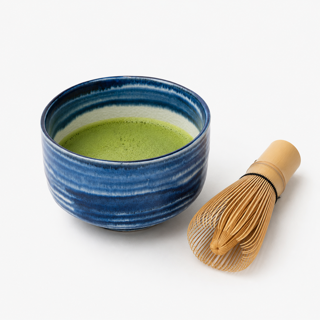 Cuenco Japonés Matcha Cobalto Azul
