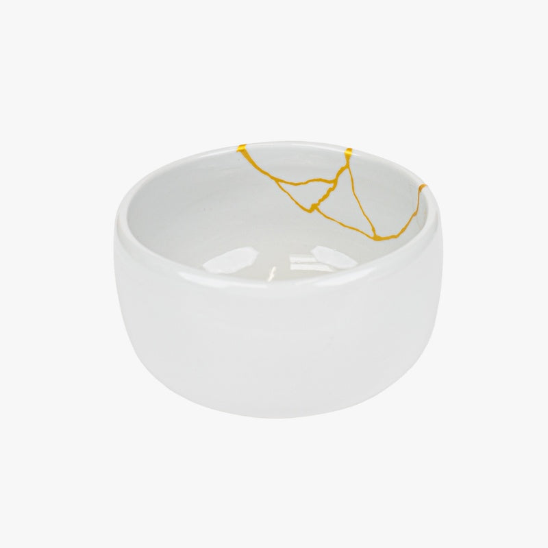 Cuenco Japonés Matcha Kintsugi Blanco