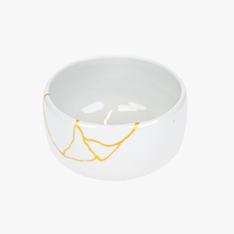 Cuenco Japonés Matcha Kintsugi Blanco