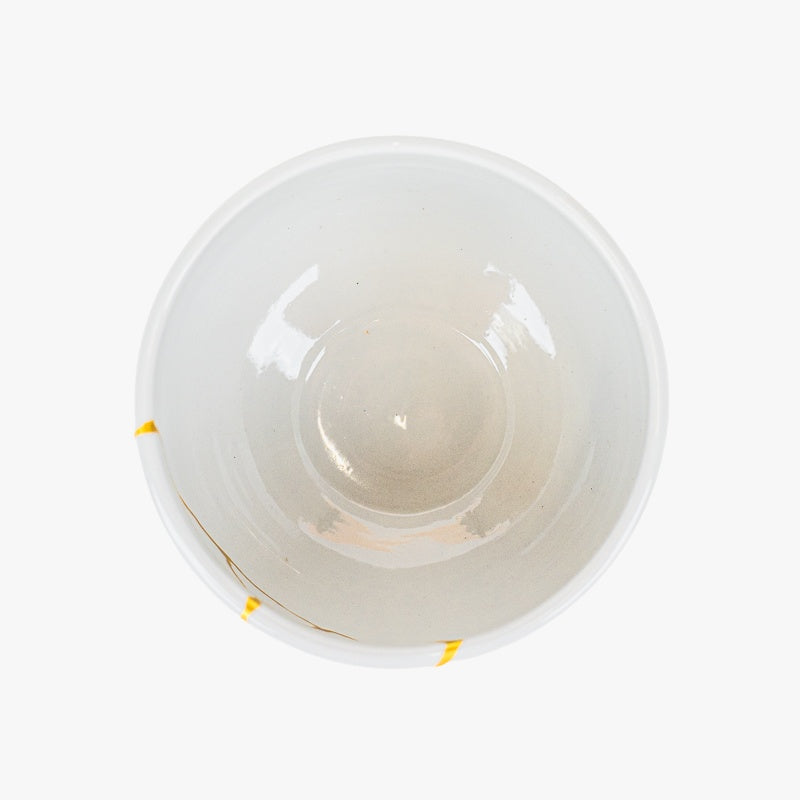 Cuenco Japonés Matcha Kintsugi Blanco