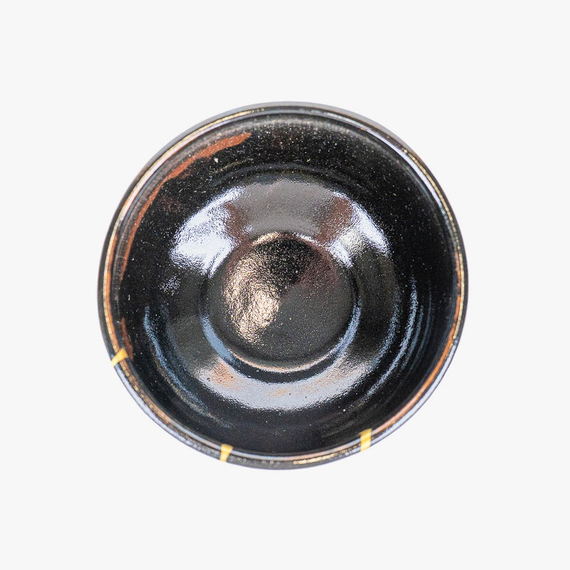 Cuenco Japonés Matcha Kintsugi Negro