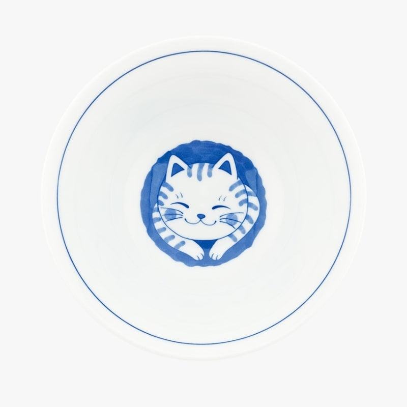 Cuenco Japonés Neko Azul