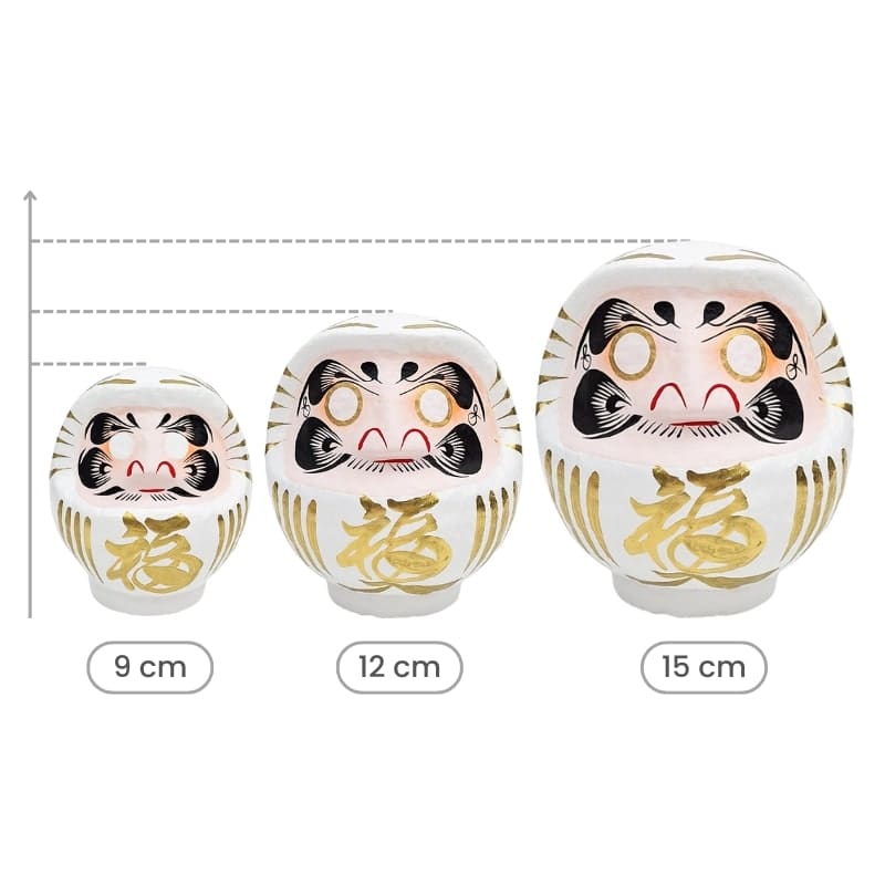 Daruma Blanco Japonés - 9 a 15 cm