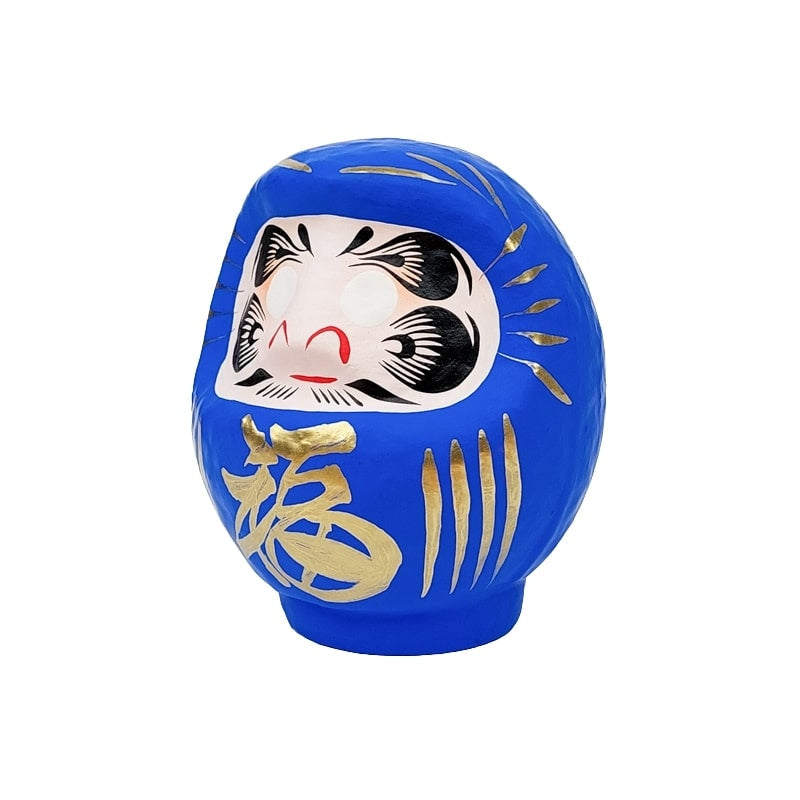 Daruma azul japonés