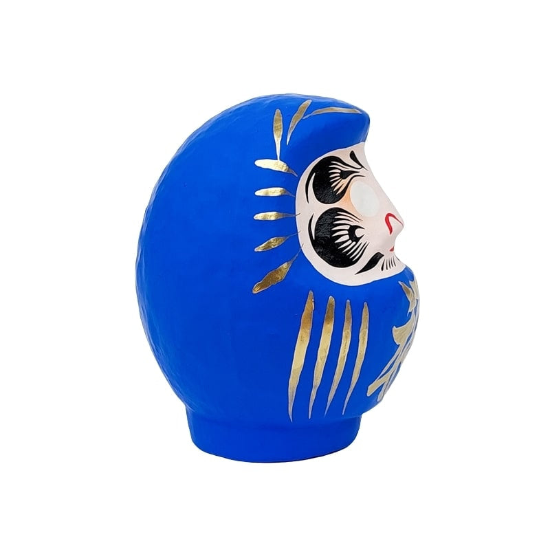 Daruma azul japonés