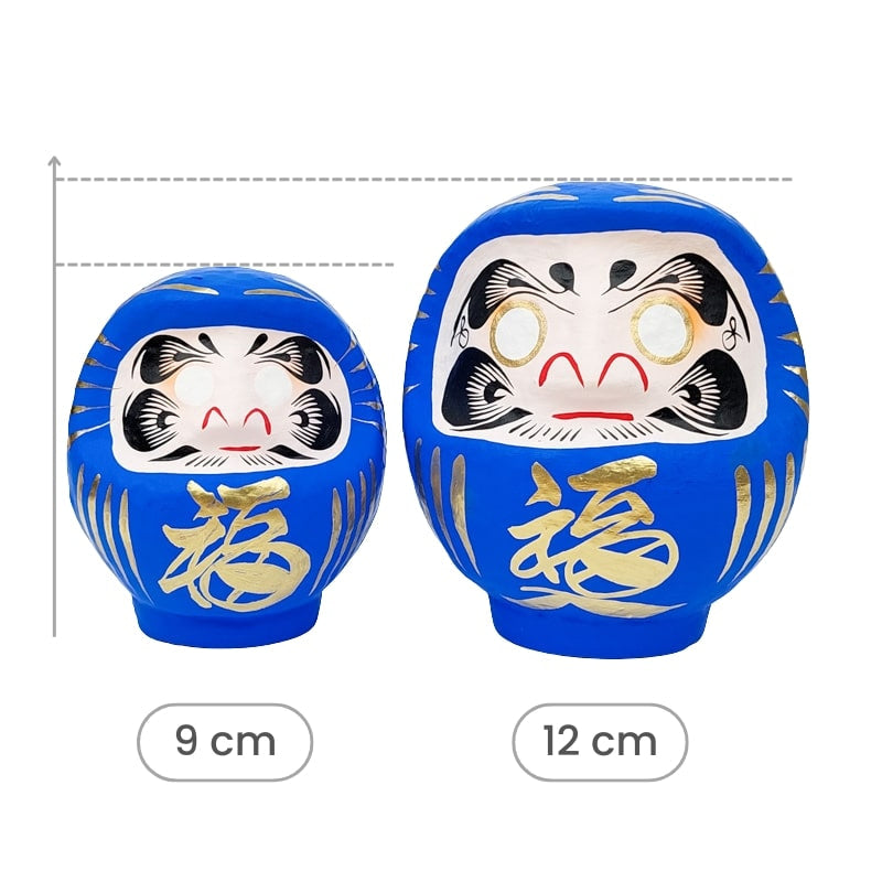 Daruma azul japonés