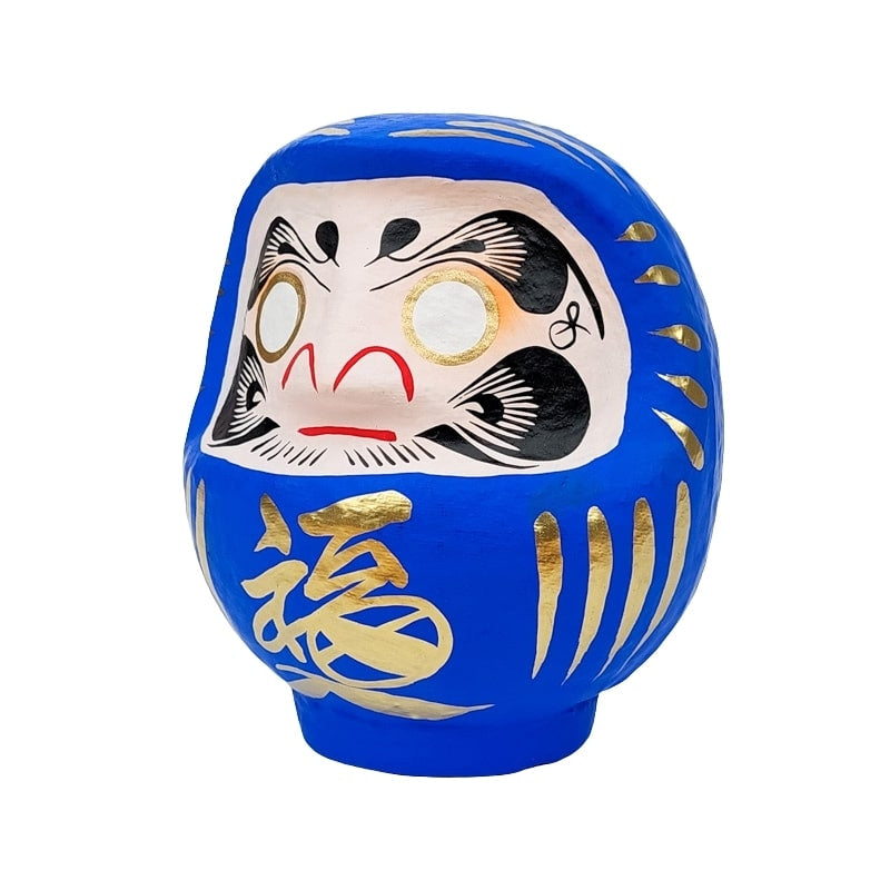 Daruma azul japonés