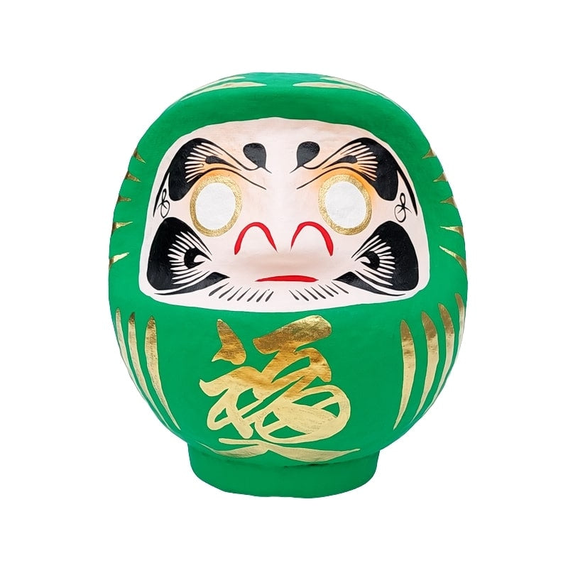 Daruma japonés verde - 12 cm