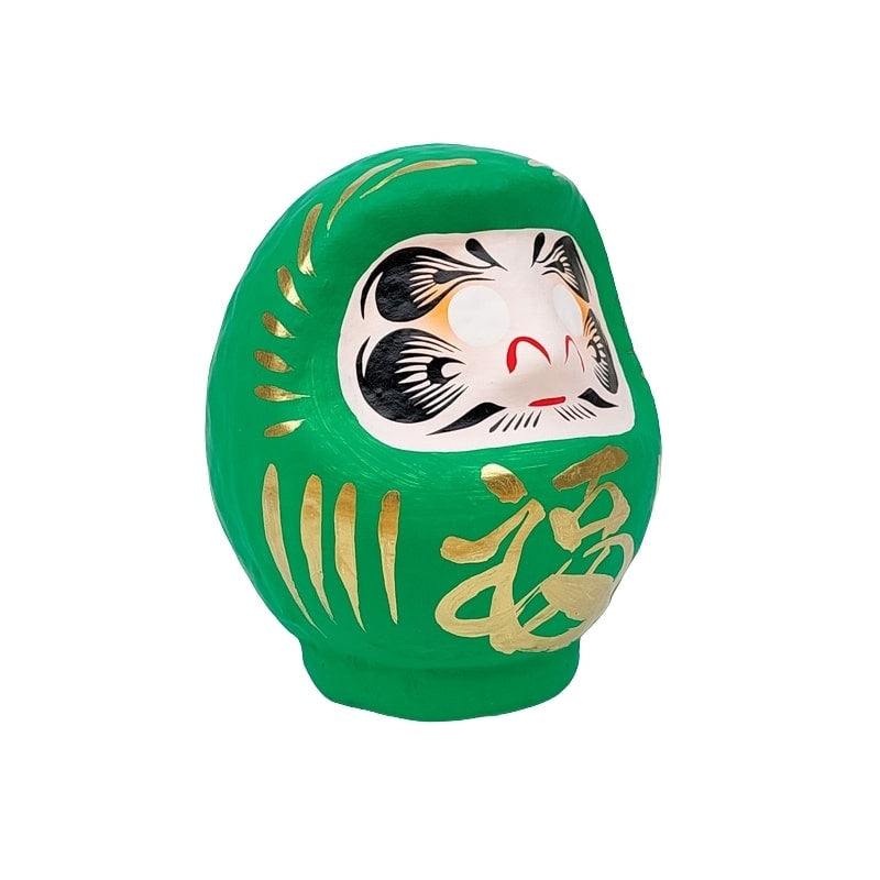 Daruma verde japonés