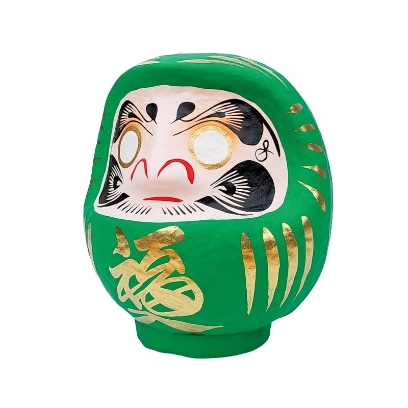 Daruma verde japonés