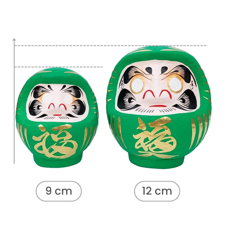 Daruma verde japonés