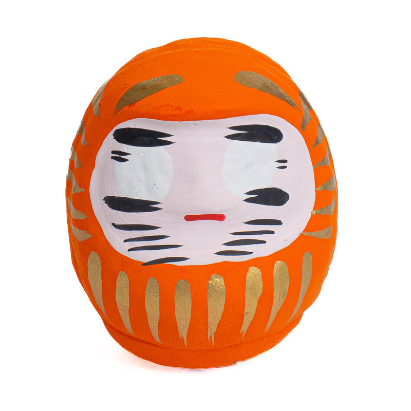 Daruma Japonés 6 cm - Varios Colores Naranja