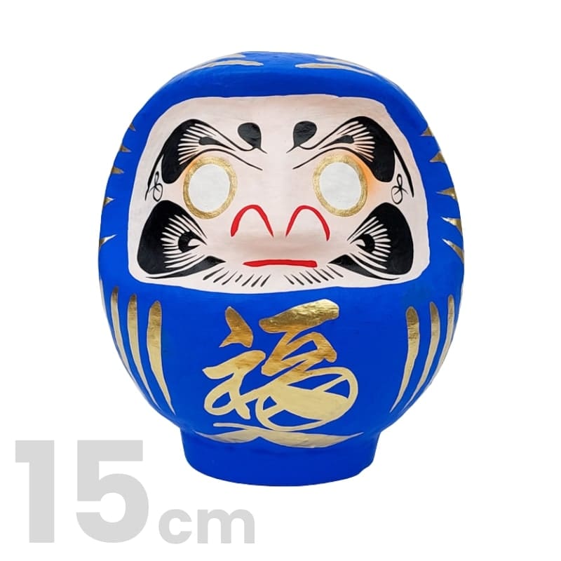 Daruma Japonés Azul 15 cm