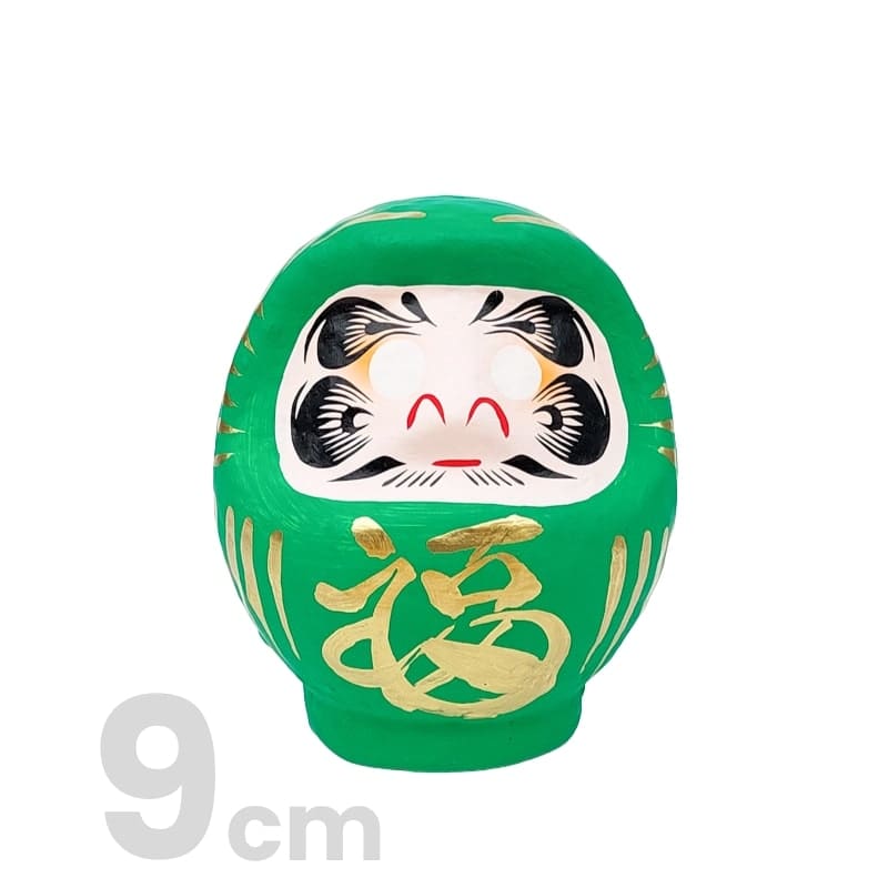 Daruma Japonés Verde 9 cm