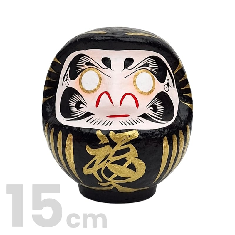 Daruma Negro Japonés - de 9 a 15 cm 15 cm