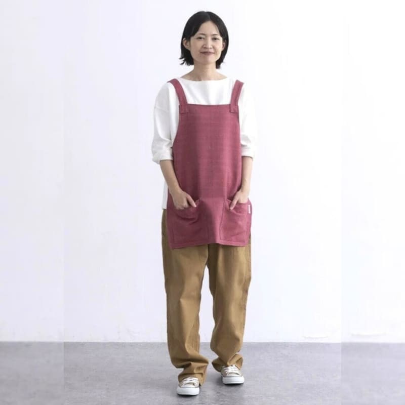 Delantal Japonés Corto Unisex Rojo