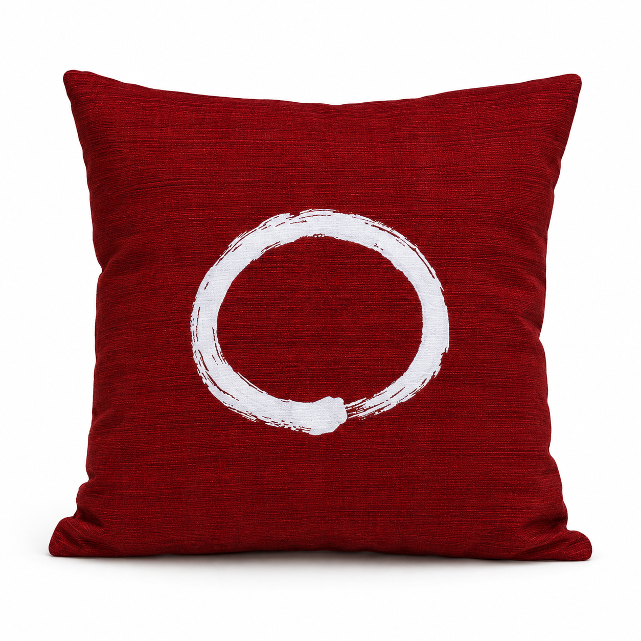 Ensō Funda de Cojín Japonesa Roja - 50x50 cm